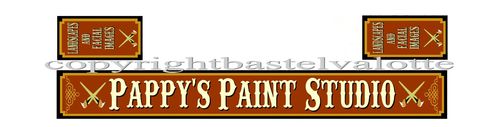 Westernhaus Aufkleber - Pappy's Paint Studio  -