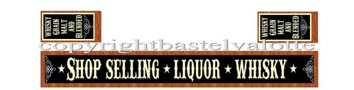 Westernhaus Aufkleber - Shop selling liquor, whisky -