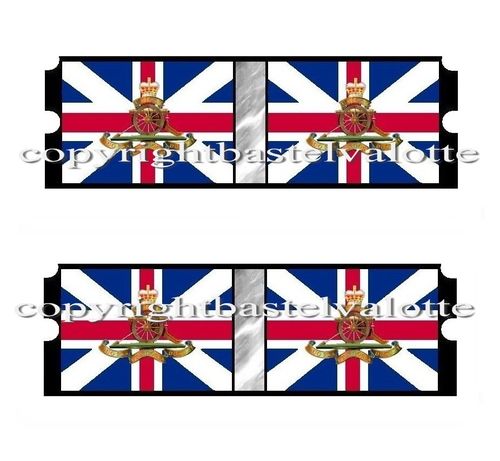 Epoche 1650 - 1900 Trommel Aufkleber Set 65 Britische Royal Artillery Regiment
