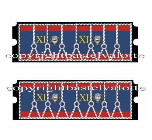 Epoche 1650 - 1900 Trommel Aufkleber Set 45 Britische 3st Garde Grenadiere Infanterie Regiment 1815
