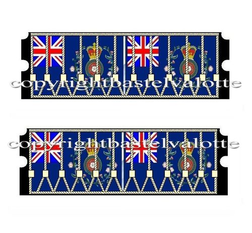 Epoche 1650 - 1900 Trommel Aufkleber Set 62 Britische 7th Regiment Fusiliers