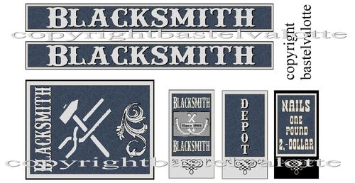 Westernhaus - Blacksmith - Aufkleber  Fotoglanzpapier