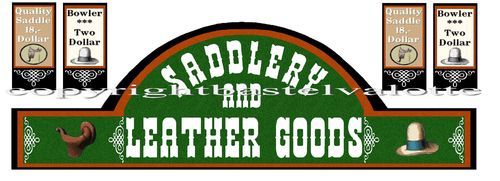 Western House Sticker Set 92-High Gloss-Saddlery and Leather Goods