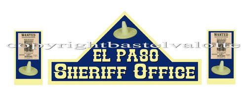 Westernhaus Aufkleber - El Paso Sheriff Office -