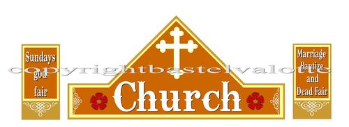Western House sticker- Church -