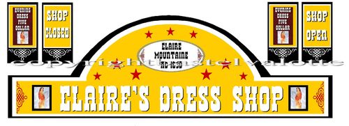 Westernhaus Aufkleber Set 93 - Hochglanz - Claire's Dress Shop