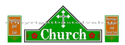 Western House sticker- Church 2 -
