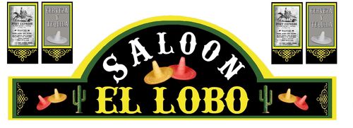 Western House Sticker Set 91-High Gloss-EL LOBO SALOON