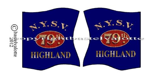 American flags- motif 160 79th Infantry Regiment New York
