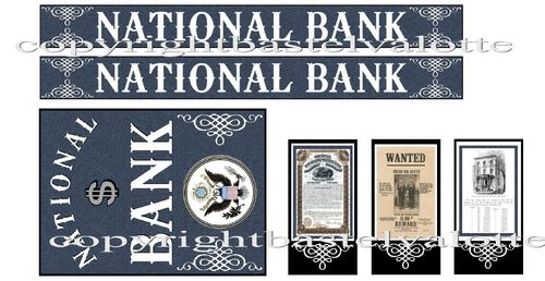 Westernhaus - National Bank  - Aufkleber Hochglanz