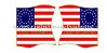 American flags-from  motif 174 121th Ohio Regiment