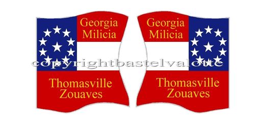American flags-from  motif 175 Georgia Milicia Thomasville Zouaves