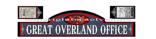 Western house stickers -  GREAT OVERLAND OFFICE  -