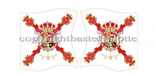 Flags Set 239 Spain Galicia Line Infantry Colonel Colour Seven Years War