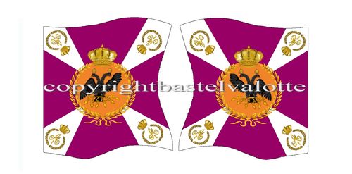 Flaggen Set 044  Russian Empire Line Infantry Kiev Musketeer 1803-1806