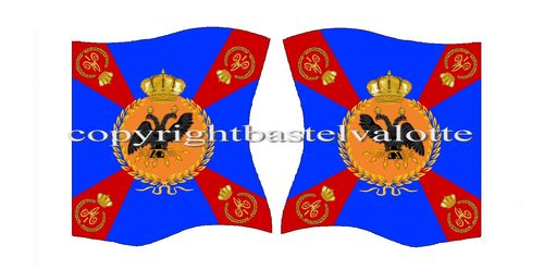 Flaggen Set 059 Russian Empire Line Infantry Bielostock Infantry Regiment 1808