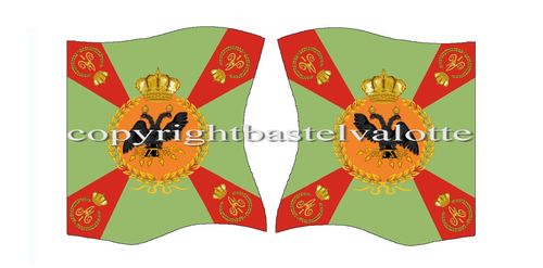 Flaggen Set 062  Russian Empire Line Infantry Simbirsk Regiment 1803-1806