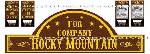 Westernhaus Aufkleber Set 98- Hochglanz - Rocky Mountain Fur Company