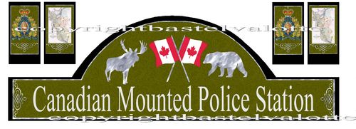 Westernhaus Aufkleber Set 102 - Hochglanz - Canadian Mounted Police Station