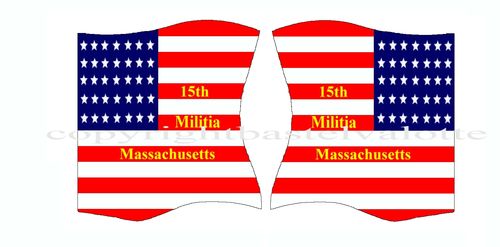 Amerikanische - Flaggen - Motiv 185 15th Militia Massachusetts