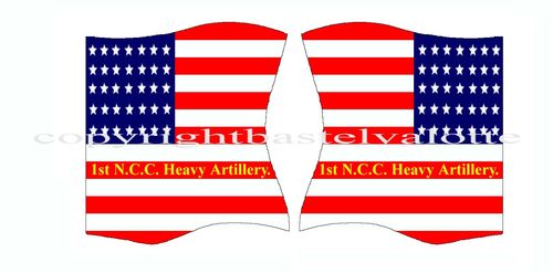 American flags-from  motif 188 1st North Carolina Colored Heavy Artillery
