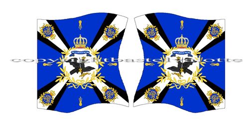 Flaggen Set 1824 Prussia 25th Line Infantry Regiment Regimental Colour 1815