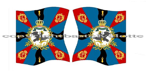 Flaggen Set 1644 Prussian 32nd Musketeer Regiment Tresckow Regimental Colour Seven Years War