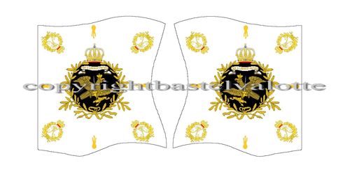 Flags Set 1583 Prussian 2nd Musketeer Regiment von Kanitz Colonel Colour Seven Years War