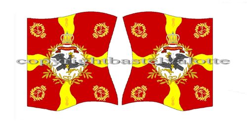 Flaggen Set 1588 Prussian 4th Musketeer Regiment Thadden Regimental Colour Seven Years War