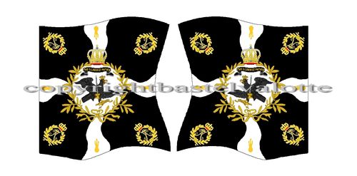 Flags Set 1596 Prussian 8th Musketeer Regiment von Amstell Regimental Colour Seven Years War
