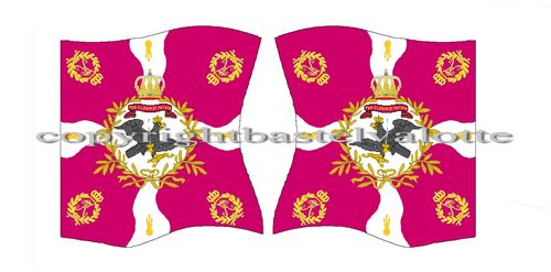 Flaggen Set 1602 Prussian 11th Musketeer Regiment Rebentisch Regimental Colour Seven Years War