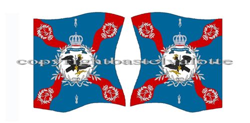 Flaggen Set 1616 Prussian 18th Musketeer Regiment Prinz von Preußen Regimental Colour Colour Seven Y