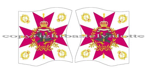 Flags Set 1617 Prussian 19th Musketeer Regiment von Brandenburg-Schwedt Colonel Colour Seven Years