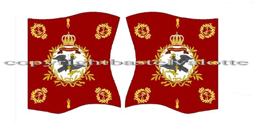 Flaggen Set 1656 Prussian 38th Fusilier Regiment von Brandes Regimental Colour Seven Years War