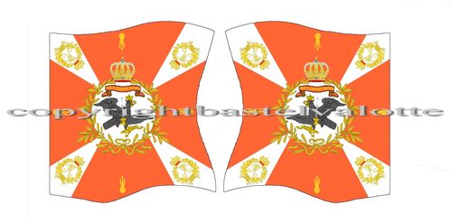 Flaggen Set 1664 Prussian 42nd Fusilier Regiment Markgraf von Brandenburg-Schwedt Regimental Colour