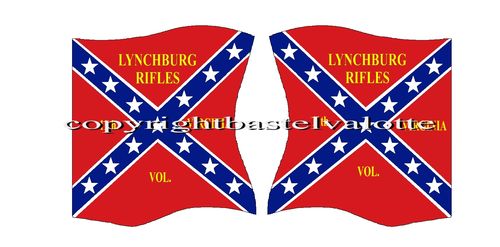 American flags-from  motif 229 11th Virginia Lynchburg Rifles Vol