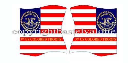 American flags-from  motif 220 3rd US Colored Troops