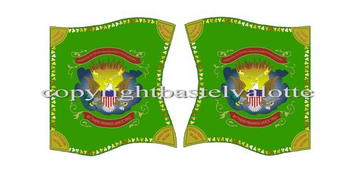American flags-from  motif 223 9th Regiment Massachusetts